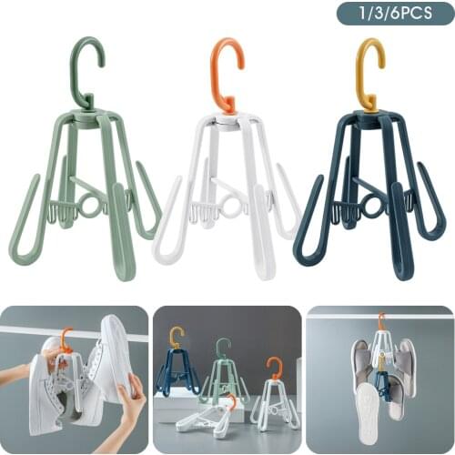 Shoes Drying Hanger Stand For Footware Shoes Organizer Shoes Hanging Rack Multifunction Windproof Shoes Holder Creative Shelf