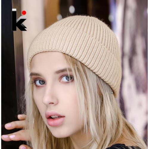 Knitted Skullies Beanies Women Men Fashion Knit Skullcap Hat For Boys And Girls Hip Hop Hats Solid Color Lovers' Casual Gorras
