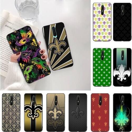 YJZFDYRM Fleur De Lis Gold Navy DIY phone Case cover Shell For Oppo A5 A9 2020 Reno2 z Renoace 3pro Realme5Pro