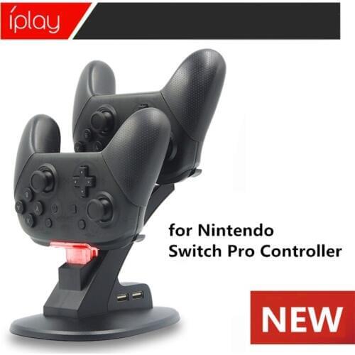 Charging Dock for Nintendo Switch Pro Controller High-Speed Charger Station Stand with Dual USB Ports and a USB Cable