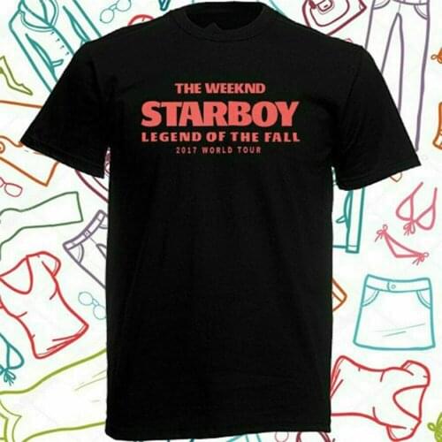 The Weeknd Starboy World Tour T Shirt S-3XL Printing Apparel Tee Shirt