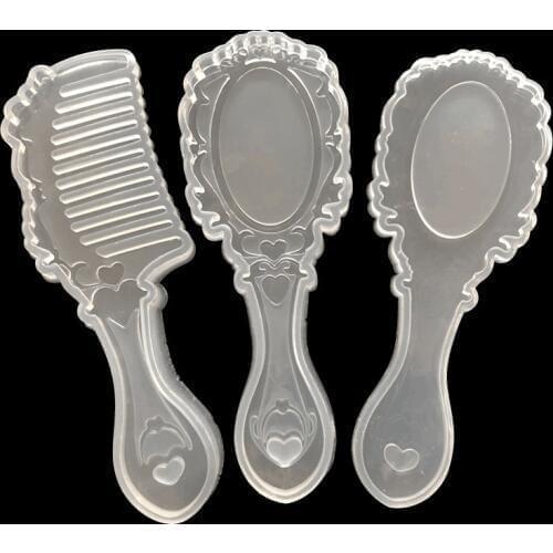 1Pcs Silicone Mold Retro mirror comb Resin Silicone Mould handmade DIY Jewelry Making epoxy resin molds