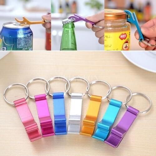 1000Pcs/Lot Bottle Opener Key Ring Chain Keychain Metal Beer Bar Tool Random Color Creative And Fad