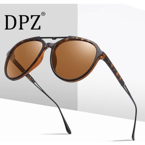 2020 DPZ New Womens Polarized Sunglasses Retro Round Frame aviation Sunglasses Mens Driving UV400 Sunglasses Oculos De Sol