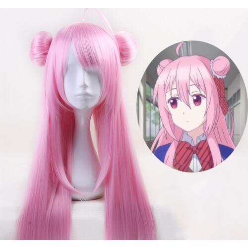 Anime Happy Sugar Life Cosplay Wigs Satou Matsuzaka Cosplay Wig Heat Resistant Synthetic Wig Halloween Party White Sugar Garden