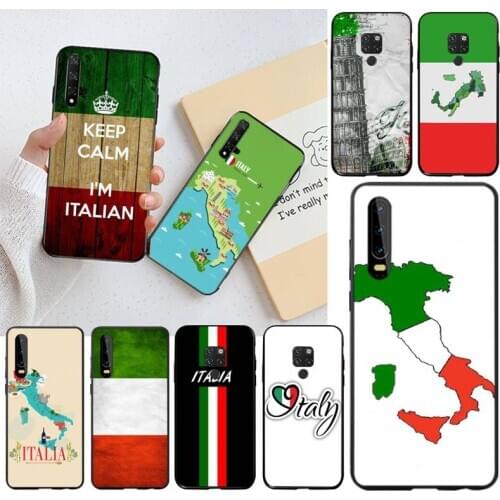 CUTEWANAN Italy National Flag It Eagle Map Banner Phone Case for Huawei P40 P30 P20 lite Pro Mate 30 20 Pro P Smart 2019 prime