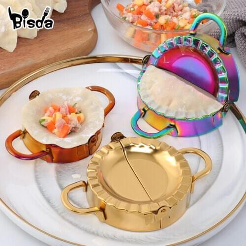 1Pc Stainless Steel Dumpling Mold Round Shaped Dumplings Maker Device Making Wrappers Machine Cooking Kitchen Tools Small & Big