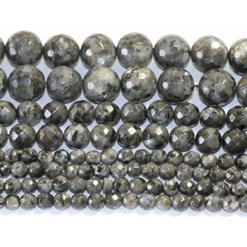 High grade natural Labradorite stone 4mm 6mm 8mm 10mm 12mm 14mm faceted round beads fit for diy elegant necklace jewelry 15''A04