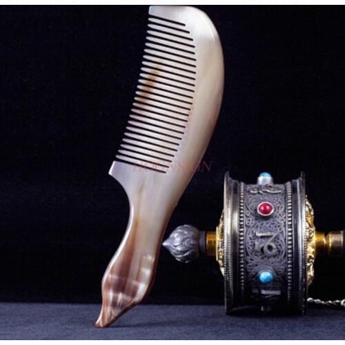 The Horn Comb Is Pure Natural Shunfa Genuine Large Household Thickening Anti Static Hair Loss Long Combs Hairdressing Supplies