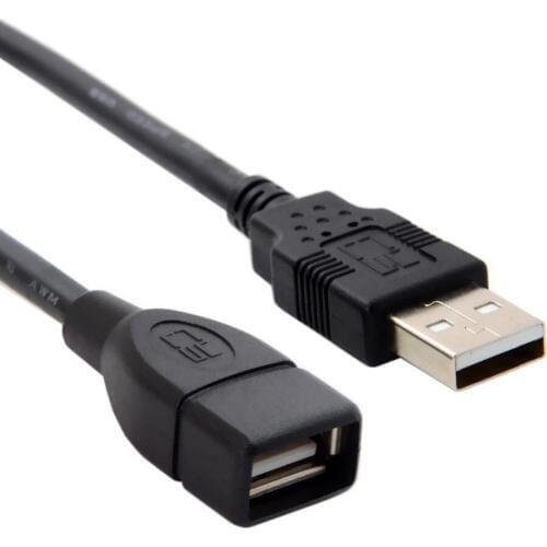 8m USB2.0 Type-A Male to Female Extension data Cable for Hard Disk & Scanner & Printer black color