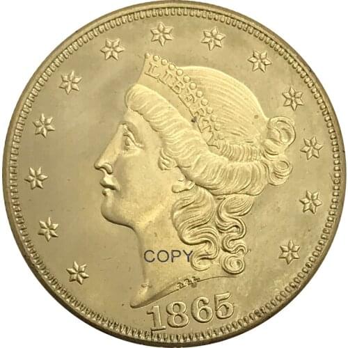 1865 United States 20 Dollars gold coin Brass Collectibles Copy Coin