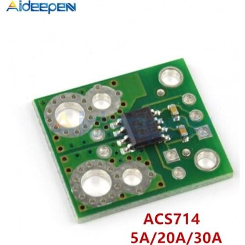 1Pcs ACS714 5A 20A 30A 5V Lsolate Current Sensor Breakout Board Filter Resistance Capacitor Hall Effect Module Replace ACS712