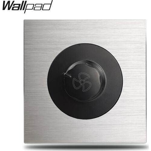 L6 450W Fan Speed Regulator Controller Switch Silver Brushed Aluminum Plate