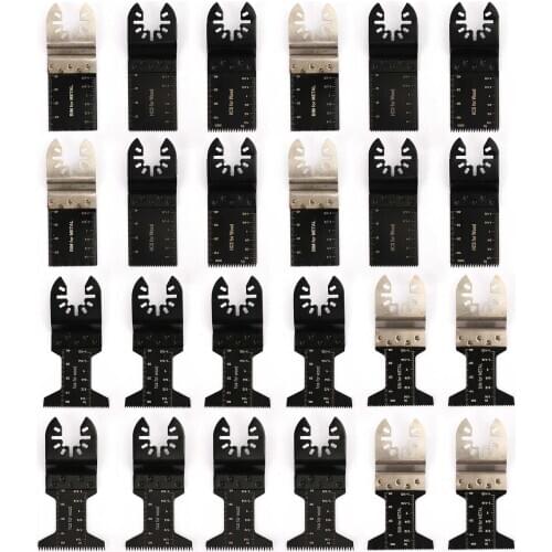 Artudatech 24pcs Metal/Wood Oscillating Multitool Quick Release Saw Blades Fits Parts