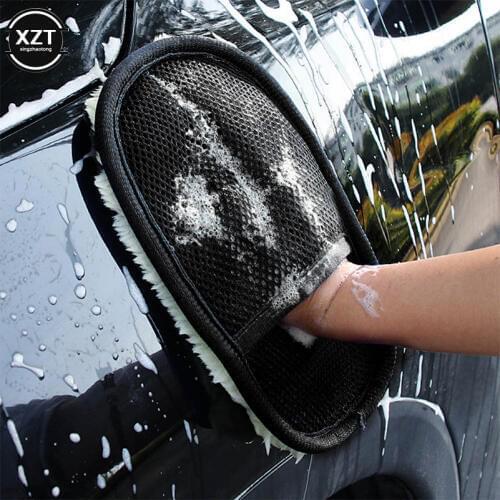 Car Styling Wool Soft Car Washing Gloves Cleaning Brush Motorcycle Washer Care Products CSL2019
