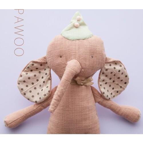 Soft Cotton Elephant Toy Premium Newborn Baby Gift Handmade Cartoon Floppy little Elephant Doll Jungle Friend Lion Doll