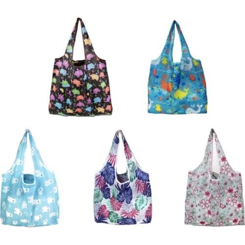 Nonwoven Reusable Shopping Bags Women Foldable Tote Bag Folding Large Capacity Handbags Portable Cloth Eco Grocery Bag