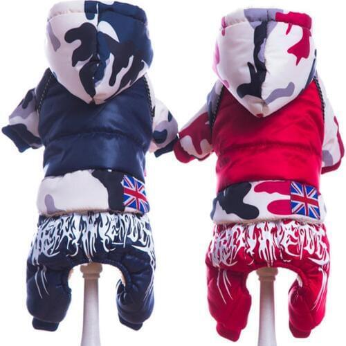 2019 NEW Warm Winter Camouflage Dog Coat Jacket Winter Waterproof Pet Dog Clothes Fashion for Chihuahua Small Large Dogs XXL