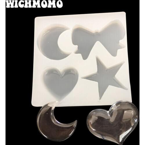 2019 New 1PCS Moon Stars Charms Pendant Craft DIY UV Resin Liquid Silicone Molds for Earring Necklace Decorations Making Jewelry
