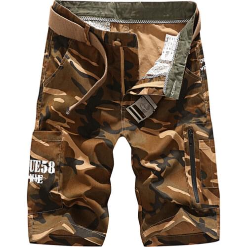 2021 Summer Fashion New Mens Casual Boutique Camouflage Overalls Shorts / Make Slim Straight Camouflage Tooling Shorts