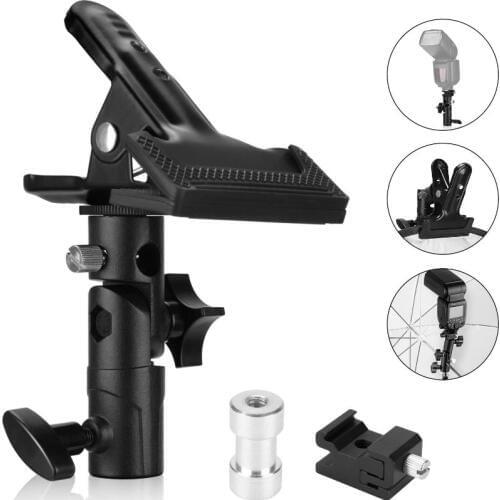 Reflector Stand Holder Light Stand Bracket Mount Umbrella Photography Studio Metal Clamp Holder for Reflect Speedlite Flash