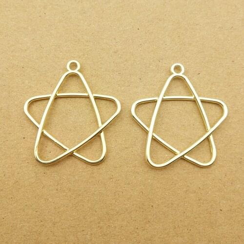 10pcs 30x33mm star charm for jewelry making earring pendant bracelet and necklace charm