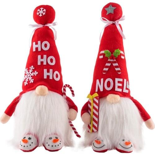 Christmas Faceless Doll LED Handmade Glowing Dwarf Decoration