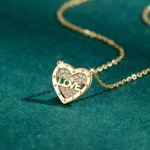 S925 Sterling Silver Handmade Designer Fine Jewelry Love Pendant Heart Necklace Silver Jewelry for Women 2021 Gift New Fashion