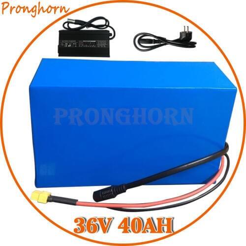 High Power 36V 1500W Battery 36V 40Ah Lithium Battery Pack 36V 40Ah Electric Bicycle Battery with 50A BMS and 42V 5A Charger