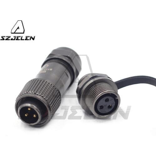 WEIPU ST12 series 3 pin Waterproof Connector Aviation Rear-nut Wire Connector Plug & Socket Male and Female IP67