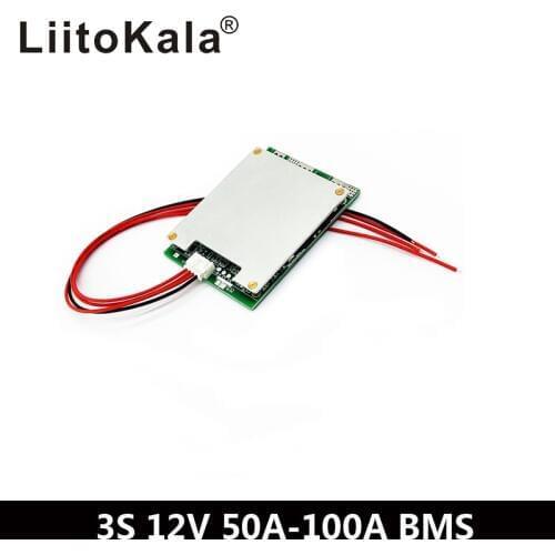 BMS 3S 100A 12V Li-ion Lithium 18650 Battery protection circuit Packs PCB Board Balance Integrated Circuits High discharge
