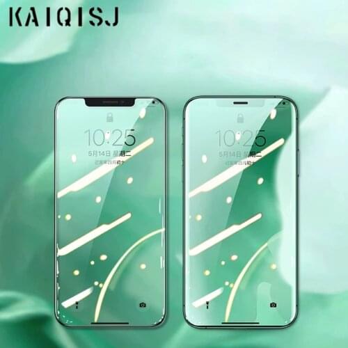 KAIQISJ Tempered Glass Green Light Real Eye Protection For iPhone 12 Pro Max 11 X Screen Protector For iphone 6 7 8 Plus HD Film