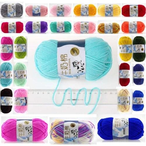 10pcS Knitting Knitting soft baby Milk Baby Thick pack of 50g HandCrafts Sweater DIY Cotton Yarn Sweater Crochet Knitting Wool