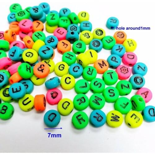 100PCS 7mm Round Colourful Charms Bracelet Girls Beads ML012 Necklace Favour Pinata Birthday Party Favors Gift Novelty Prize