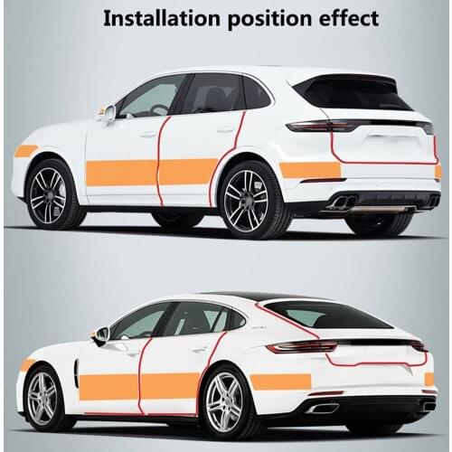Nano Carbon Fiber Car Sticker DIY Paste Protector Strip Auto Door Sill Side Mirror Anti Scratch Tape Waterproof Protection Film
