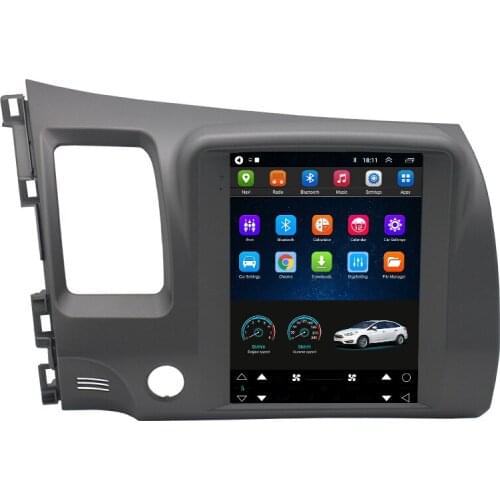 10.4" tesla style android car radio screen stereo for Honda Civic 8 2005-2011 Navigation GPS Multimedia Video Player
