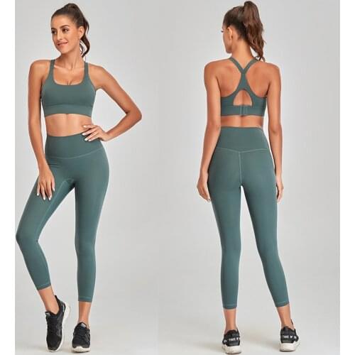 Seamless Yoga Set Gym Clothing Workout Clothes for Women Tracksuit Gym Set High Waist Sport Outfit Yoga Fitness Suit Leggings Xl