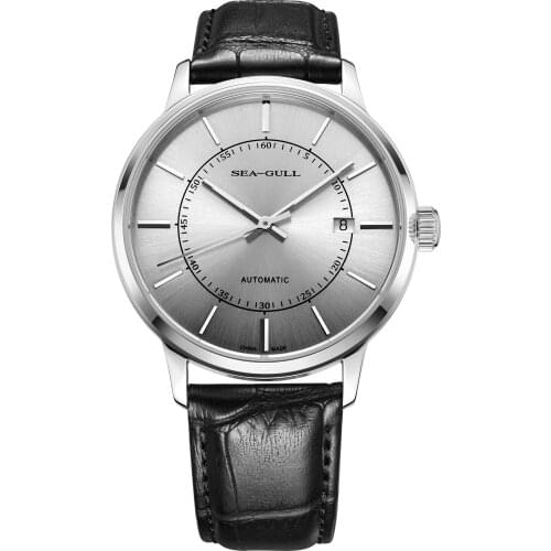 Seagull watch mens automatic mechanical watch multi-function calendar watch mens business belt waterproof watch D819.637