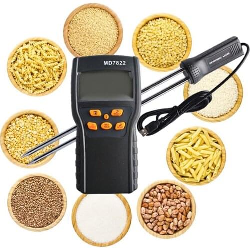 Digital Grain Moisture Meter 2%-30% Wheat Humidity Tester Detector Instruments Wheat Corn Rice Moisture Probe Hygrometer