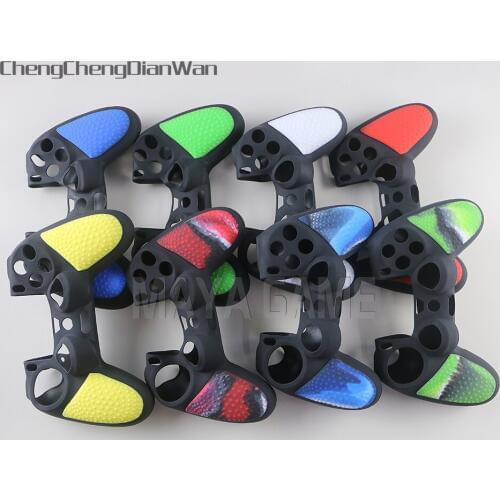Dual-color Anti-slip Silicone Case with silicone Cap for PlayStation 4 PS4 Pro Slim Controller Cover Skin