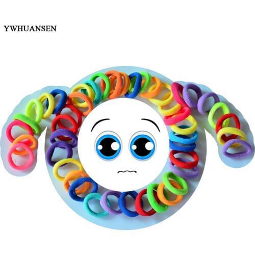 20pcs baby girls Girls Elastic hair bands Imitation Scrunchies hair ties kids Soild accessories Gum for hair bands for kid