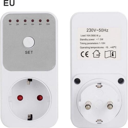 Electronic Timer Switch EU FR BR UK Countdown Switch Controller Kitchen Timer 6 sets Outlet Timing Socket