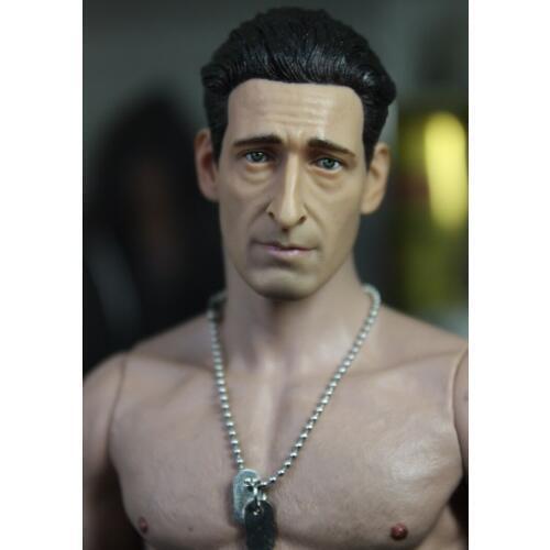 1/6 figure doll head shape for 12" action figure doll accessories The Pianist Adrien Brody Head carved not include body,clothes