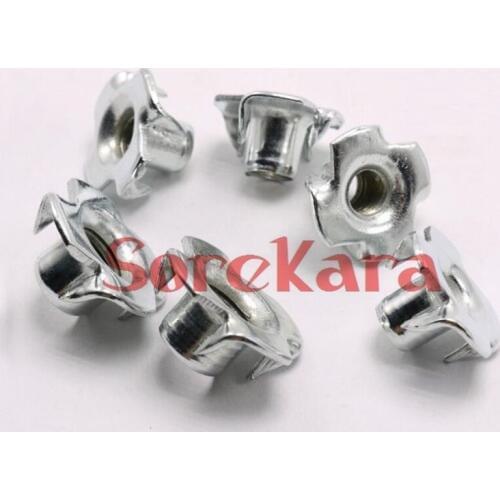 Metric M3 M4 M5 M6 M8 M10 M12 4 Pronged T Nuts Blind Nuts Zinc Plated Steel