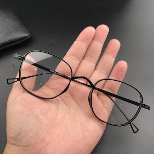 Vintage Men Pure Titanium Glasses Frame Women Luxury Brand Prescription Myopia Optical Eyeglasses Frame Male 2021 Retro Eyewear