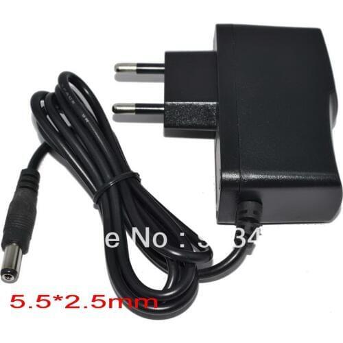 100% New 50PCS AC 100V-240V Converter Adapter DC 12V 1A 9v 1a 5v 2a Power Supply EU Plug DC 5.5mm x 2.5mm