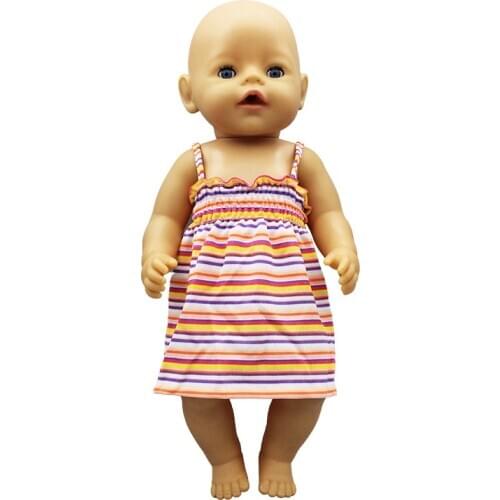 New Dress Suit Fit For born baby 43cm Doll Clothes Doll Accessories For 17inch Baby Doll