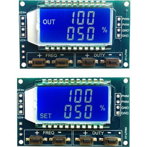 LCD Square wave rectangular wave signal generator pwm DC motor governor module pulse adjustable frequency control 1Hz~150KHz