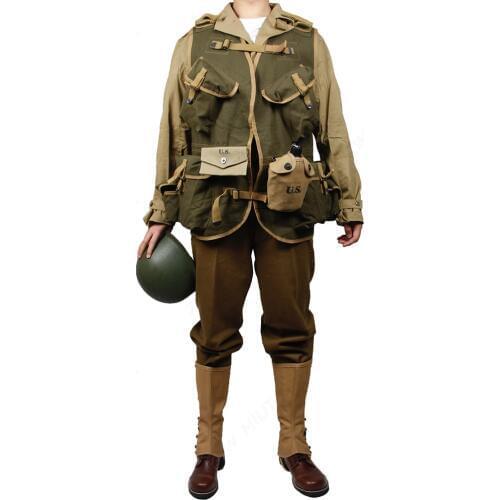 WW2 Cotton Reproduction Of The Original Lining U.S. ARMY M41 Field F/W Version D-DAY uniform and medical combination