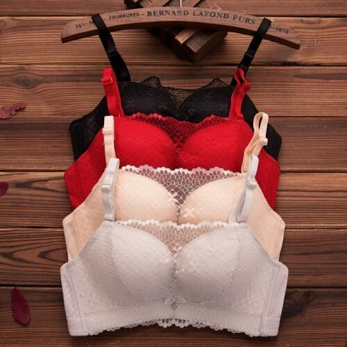 Sexy Backless Padded Push Up Bras Women Sexy Lace Mesh Bras Seamless Underwear Lingerie